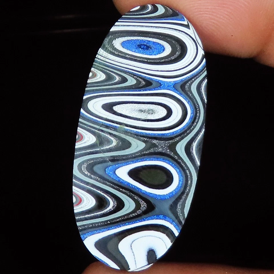 Fordite Detroit Agate Oval Shape Ultra Rare Gemstone 16.05 Cts 17x37x5 mm YU237 - Image 3 of 4
