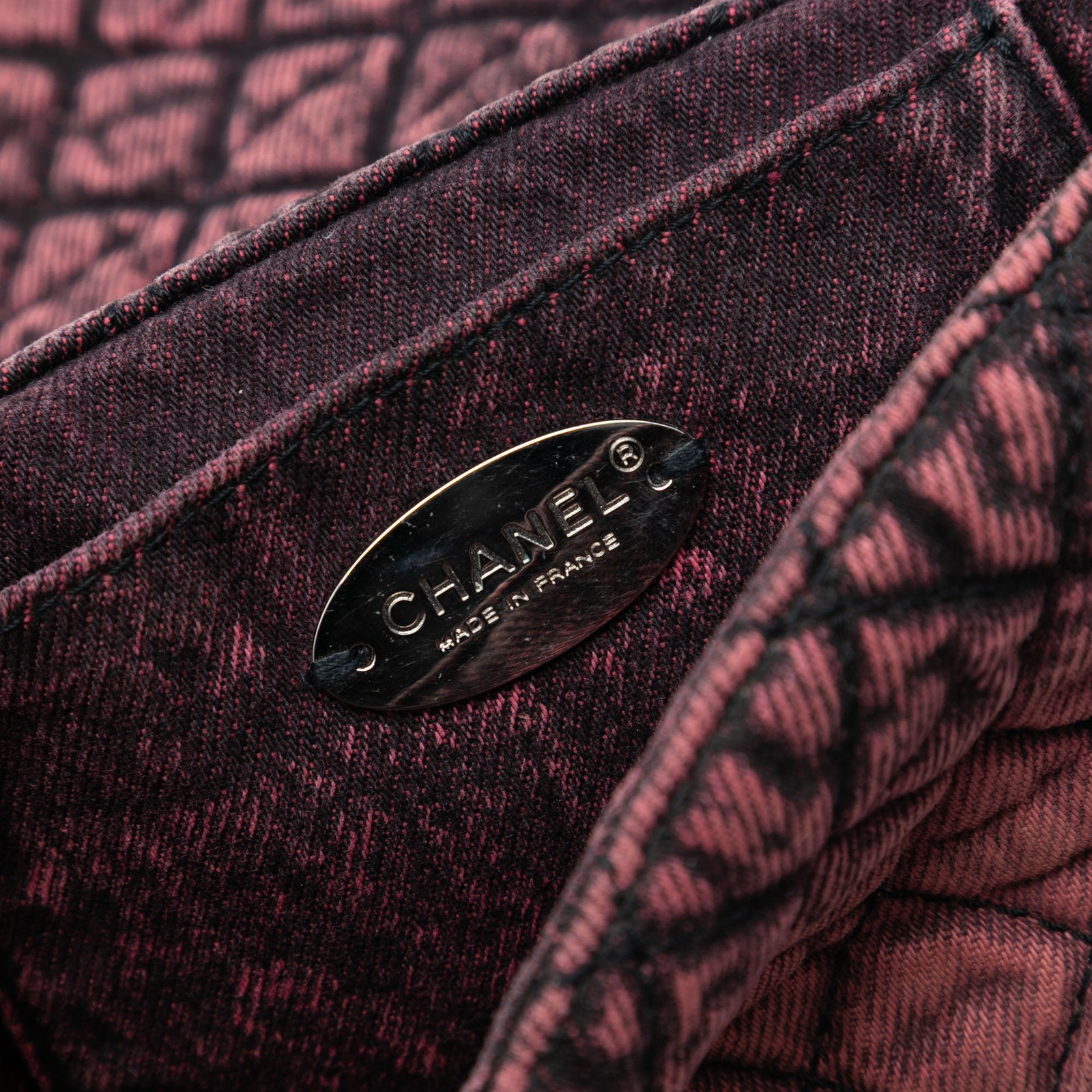 Authenticated Chanel Small Square CC Quilted Deni… - image 5