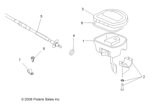 Polaris Throttle Control Assembly, Genuine OEM Part 2010334, Qty 1 - Picture 2 of 2