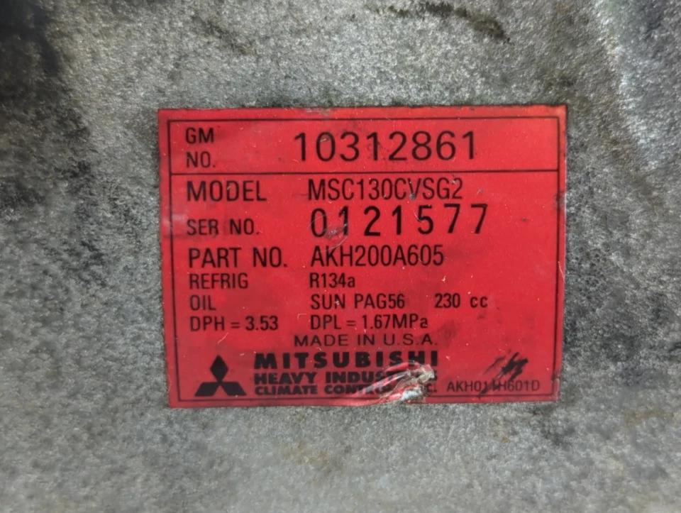 Pontiac Montana 2001-2005 aire acondicionado aire acondicionado compresor de aire acondicionado OEM LXAT2 Foto 2 de 4