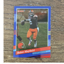 Panini Clearly Donruss Clearly Retro 1991 Baker Mayfield #91-15 Red /49