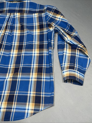 Carhartt Langarm Button Down Hemd Herren XL blau kariert Tasche -4375 - Bild 15 von 18