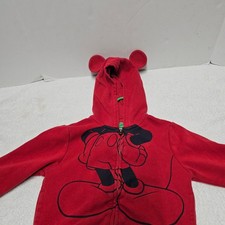 Disney Red Mickey Mouse Baby Gap Hoodie with Ears Toddler Size 4
