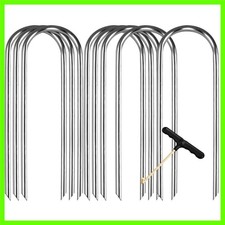Trampoline Stakes high Wind, Heavy Duty Trampoline Anchors, Galvanized Steel ...