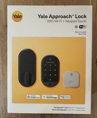 Yale Approach Lock with Wi-Fi & Keypad Touch Black Suede New Sealed