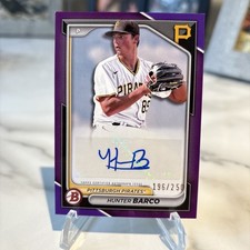 2024 Bowman #PPRA-HB Hunter Barco Prospect Auto Purple #/250 Pittsburgh Pirates