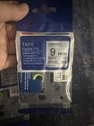Black on White Label Tape 9mm 8m Compatible Brother P-Touch Laminated New & Used — photo 2