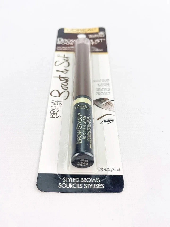(2) LOreal Brow Stylist Boost Set Volumizing Brow Mascara 480 Light Brunette - Image 2 of 4