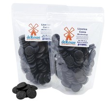 deReuze Black Licorice Candy, Authentic Dutch Coins, 2 lb Bulk Salted