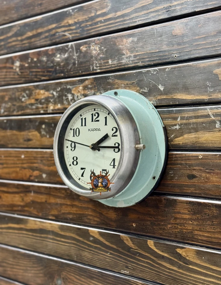 Reloj de Pared Náutico Kappa Vintage - Reloj Deco Cuarzo Hierro Hecho en Corea Foto 3 de 4