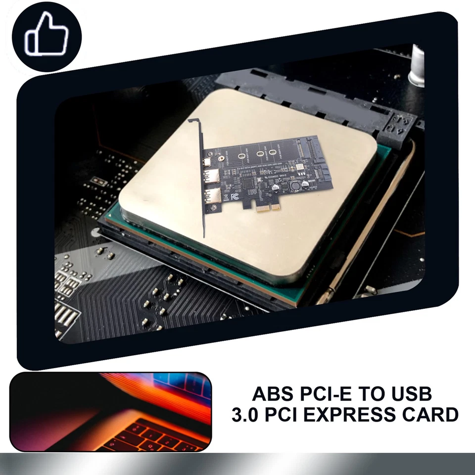 PCI-E to USB 3.0 PCI Express Card Incl.1 USB C and 2 USB A Ports, M.2 NVME2608 - Image 4 of 4