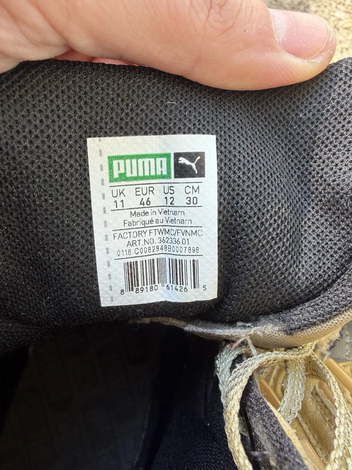 PUMA SKY GOLD WOMENS SIZE 12 MID ANKLE SNEAKERS "BARLEY WORN" - Image 4 of 4