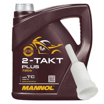 Motoröl MANNOL 2-Takt Plus API TC 4 Liter mit Ausgießer für Aprilia ATU Gilera