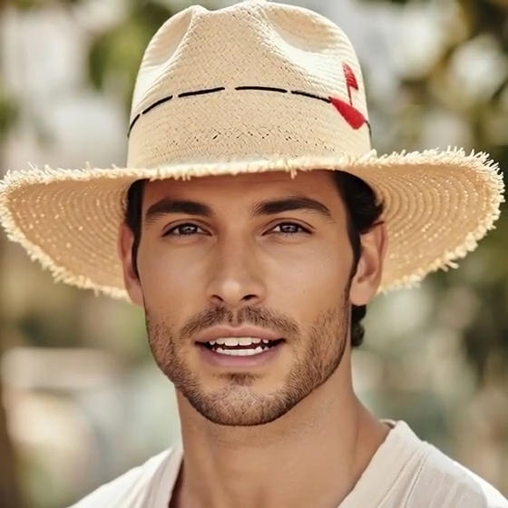 Nick Fouguet　 ニックフーケ　パナマハット Nick Fouquet C Mag Straw Hat Men's 7 1/8 Coconut Palm Frond Panama