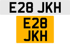 E28 JKH OLD STYLE 3X3 NUMBER PLATE JAM JAY JOD JOE JEN JAN JON JACK JIL JIM JAK