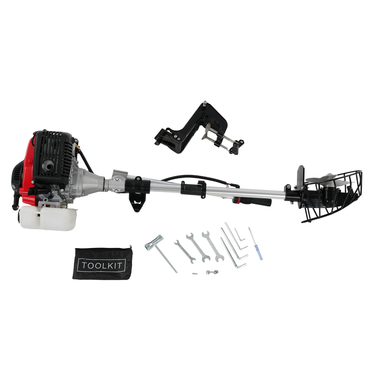4-Stroke 4.0HP Outboard Boat Motor, Boat Engine with Propeller Protective Cover