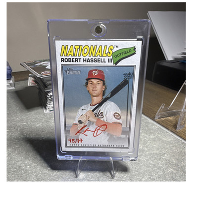 Topps 2026 Heritage Real One Red Ink Autographs Robert Hassell III  #ROA-RH 45 