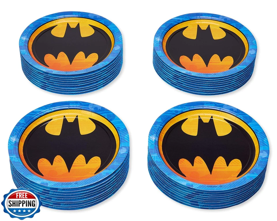 American Greetings Batman suministros de fiesta, platos de cena de papel (40 unidades) Foto 2 de 4
