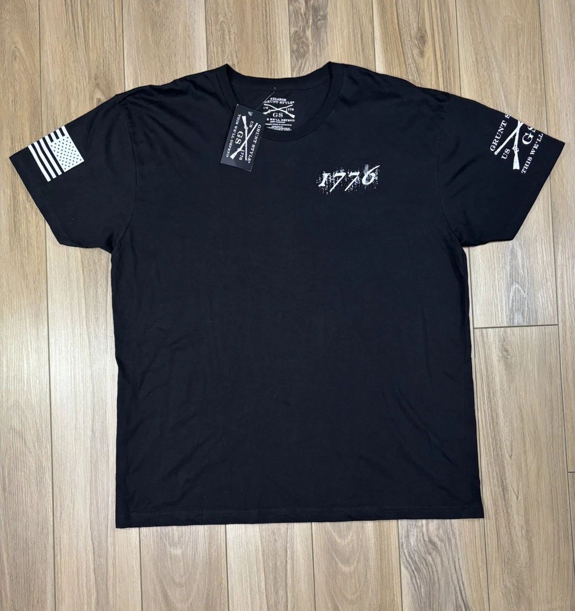 T-shirt Grunt Style Homme 2XL - Noir, Motif 'Size Matters' Balles/drapeau USA, Occasion Très Bon état