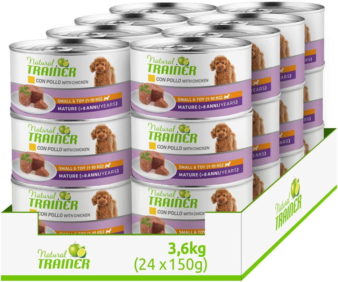 Natural Trainer Umido Cani Senior Pollo 24x150g Small & Toy Maturity