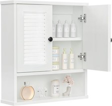 Bathroom Cabinet Wall Mounted,Over Toilet Storage Organizer Adjustable Shelves