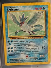 Articuno Fossil Non Holo Pokemon Card 17/62 Vintage Game freak 1999 Wizards Base