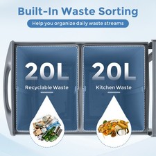 40L Pull Out Bin Under Sink Waste Container