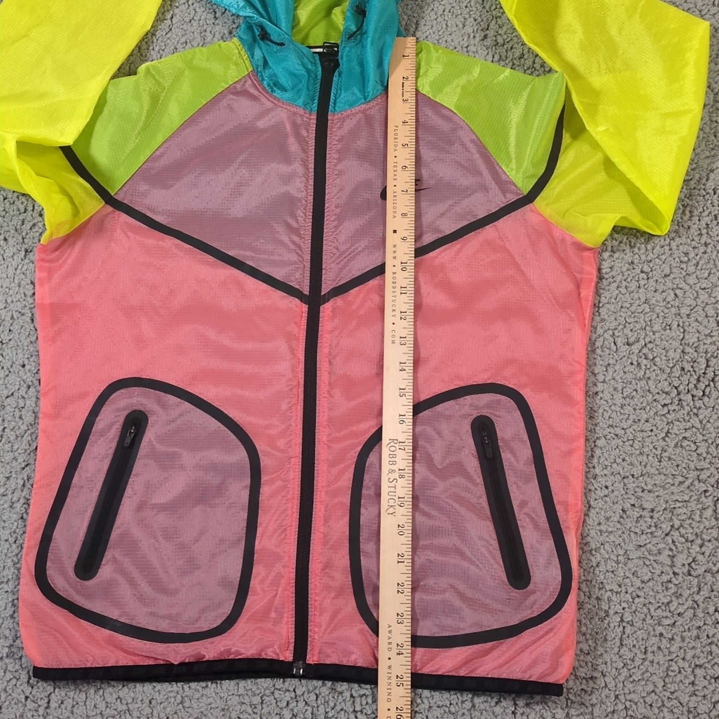 Nike Jacket Hyperfuse Tech Size L Colorblock Wind… - image 14