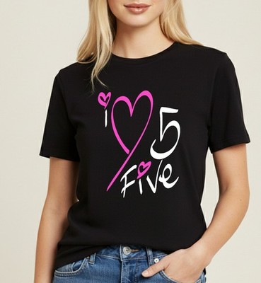 Five Boy Band T-Shirt Keep On Moving Style Damen 2026 I love Five Top Tee Geschenk