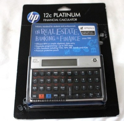 NEW HP HEWLETT PACKARD 12C PLATINUM FINANCIAL CALCULTOR BANKING REAL ESTATE