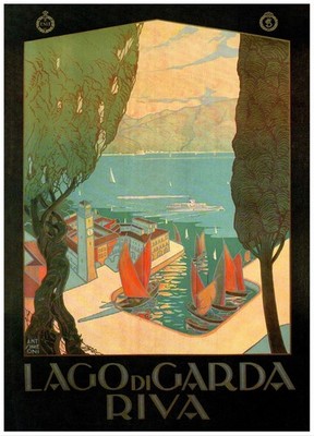 Italy Riva del Garda Vintage Travel Poster Print