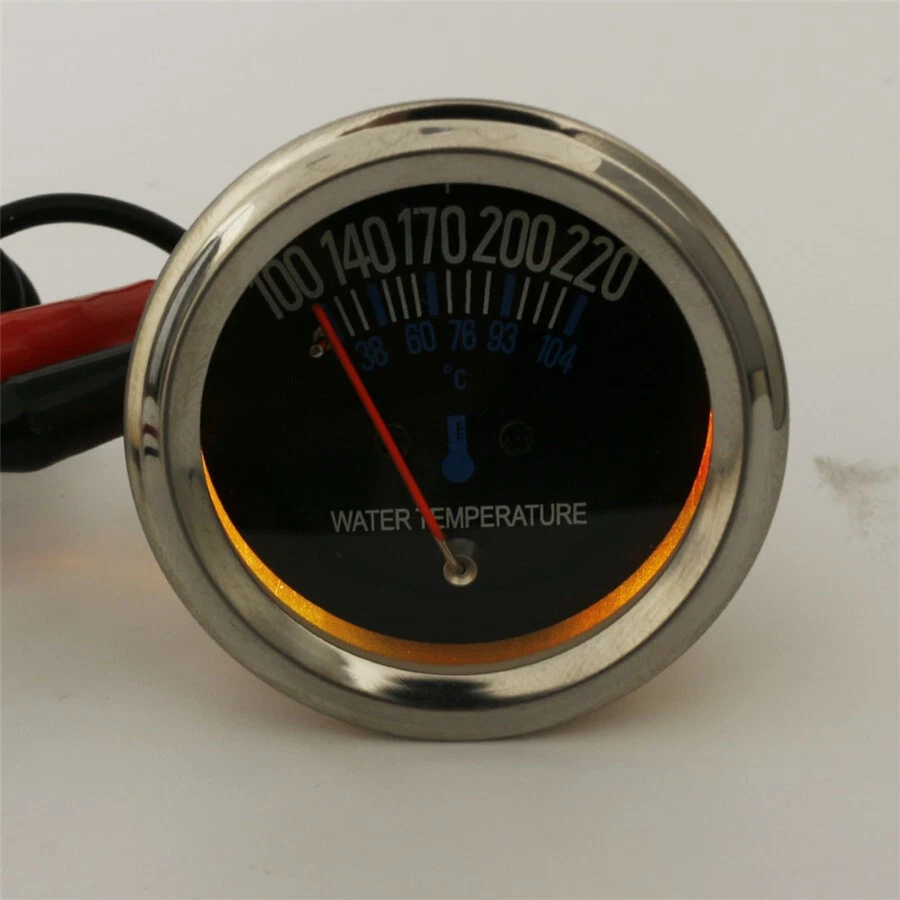 52mm 2" Car Analog Water Temperature Temp Meter Gauge LED Sensor 100-220 F 100 C Foto 2 de 4