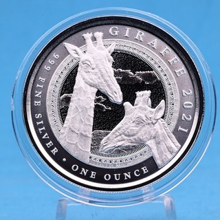 Guinea 1000 Francs 2021 Giraffe 1 oz. Silber 999 ST/BU
