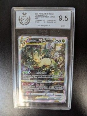Leafeon V STAR GG35/GG70 Pokémon Crown Zenith PGS 9,5 English Zenit der Könige
