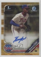 2019 Bowman Draft Chrome Pick Gold Wave Refractor 26/50 Jamari Baylor Auto 2s2