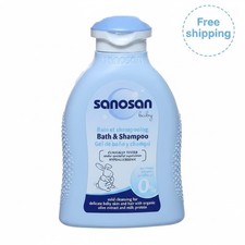 Sanosan Baby Bath  Shampoo - 100ml 3.4 oz - Mild Cleansing with Milk Protein
