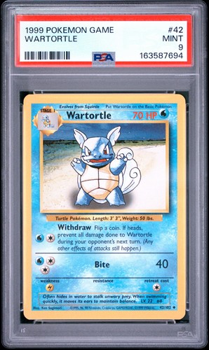 Wartortle graded PSA 9 for sale on eBay