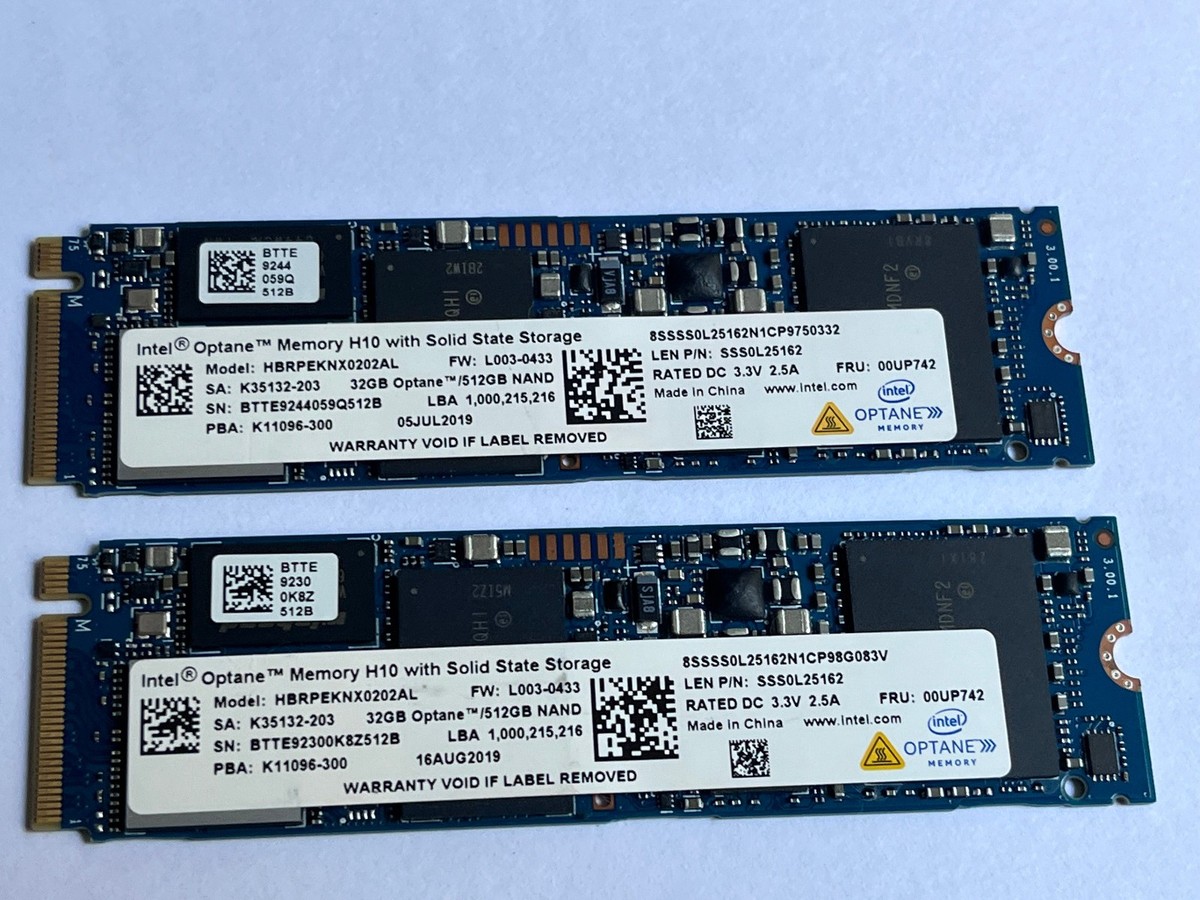 pcs Intel Optane™ HBRPEKNX0202AH 512GB SSD 2280 NVMe Memory