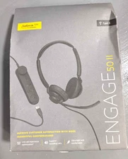 Jabra Engage 50 II Wired Stereo Headset with Link Call Control - NEW
