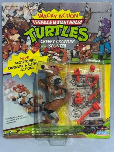 1990 SPLINTER Wacky Action Figure Ninja Turtles Playmates TMNT VINTAGE MOC