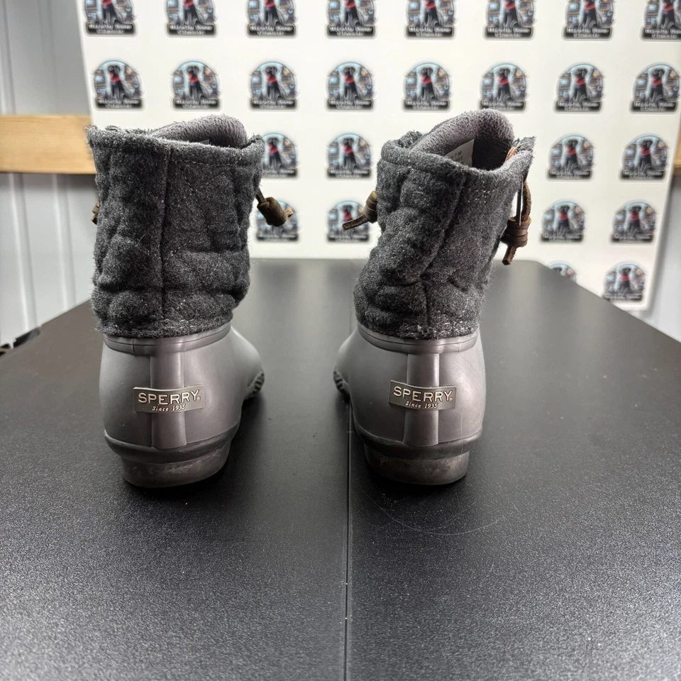 Botas de pato acolchadas de agua salada Sperry para mujer talla 7 negras STS94063 impermeables Foto 3 de 4