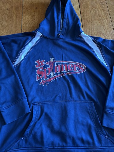 Mlib Lowell Spinners Navy hoodie adult sweatshirt size Large - Picture 4 of 7