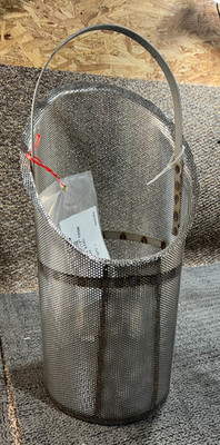 M6711030 1/8'' Perf Baskets 12'' 155/165mm Iron Simplex Basket Strainer