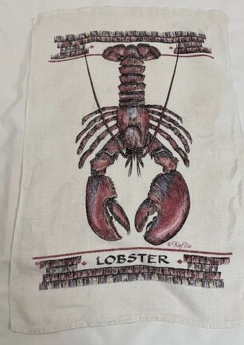 Vintage Leinen Geschirrtuch von Kay Dee Designs Hummer - Bild 1 von 11