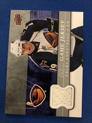 2008-09 Upper Deck UD Game Jerseys Colby Armstrong White Jersey Atlanta Thrasher