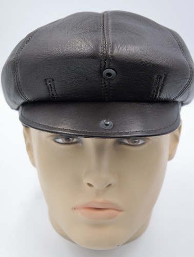 Cuero Auténtico Hombre Papelero Gatsby Gorra Hiedra Conducción Taxista 8 Panel , - Imagen 6 de 11