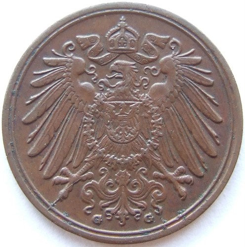 Coin German Empire Empire 1 Pfennig 1897 G in Extremely fine - Picture 2 of 2