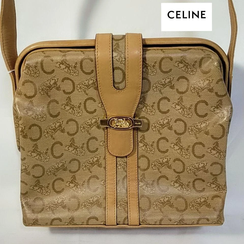 Diffusion Shoulder Bag Leather Wagon Beige Width 21cm Women