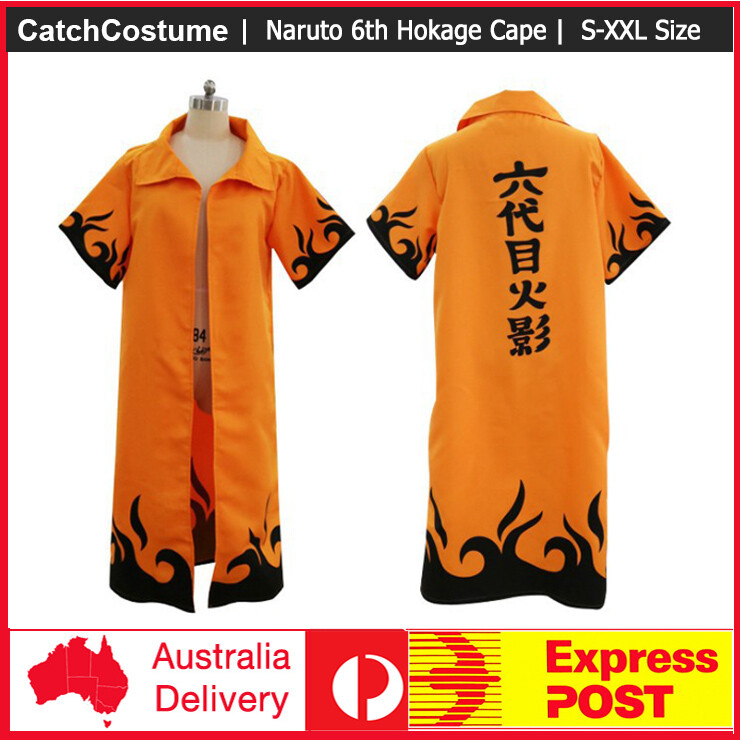 Anime Naruto Shippuden Cosplay Costume Sixth Hokage Cape Cloak Halloween  Outfits