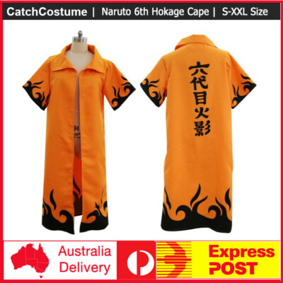 Anime Naruto Shippuden Cosplay Costume Sixth Hokage Cape Cloak Halloween  Outfits
